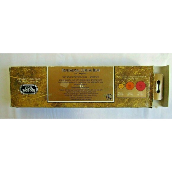 Vintage Vidal Sassoon Gold Series Professional Curling Iron ¾” Barrel Orig Box - Picture 6 of 6